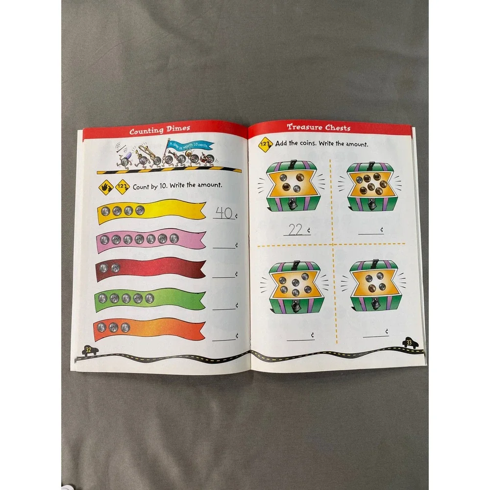 Math Addition Subtraction Time Wipe Clean Book Cards Set Grade 1 Homeschool‎
